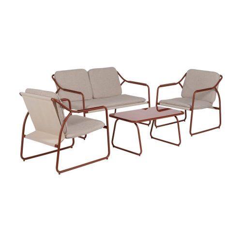 Conjunto de Jardín de Acero Color Terracota 614444