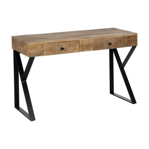 Escritorio Natural de Madera de Mango-Hierro de 120 cm 614760