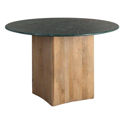 Mesa de Comedor de Madera de Mango y Mármol Verde 615817