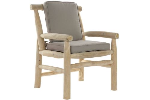 Sillón Teca de Poliéster Color Gris Claro MB-178755