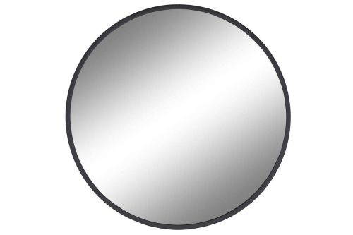 Espejo Redondo de Hierro Cristal Negro 60x2x60 ES-204889