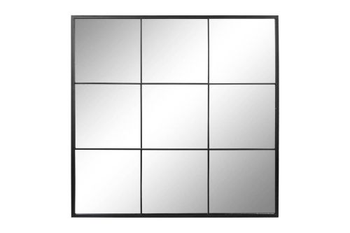 Espejo de Hierro Cristal Negro 90x2x90 ES-195696