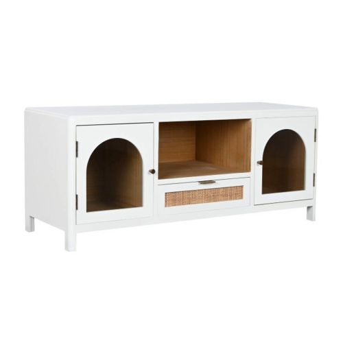 Mueble de TV de Madera de Paulownia y Cristal MB-210685