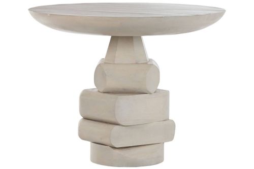 Mesa Redonda Comedor de Madera de Mango 100x76 cm MB-213347