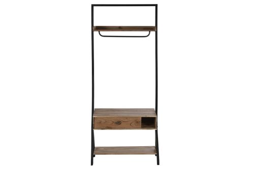 Recibidor de Madera Acacia-Metal 80x200 cm Natural MB-214722