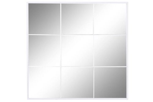 Espejo de Pared Cuadrado en Hierro Blanco Ventana ES-204880