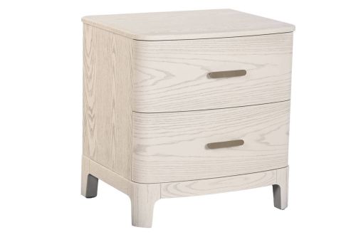 Mesita de Noche con 2 Cajones MDF y Metal MB-220062