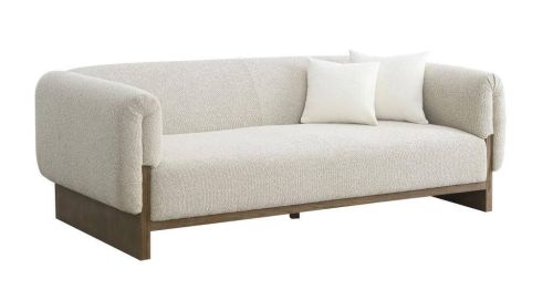 Sofá de Salón en Madera de Boj y Poliéster Crudo MB-218996