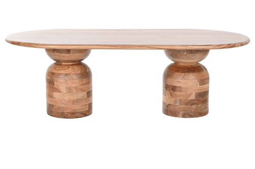 Mesa de Centro de Madera Acacia Marrón 135 cm MB-207412