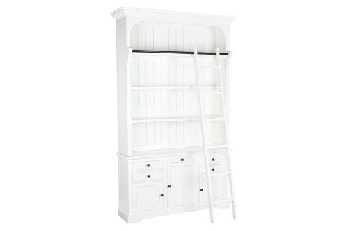 Estantería de MDF Blanco con Escalera MB-205715