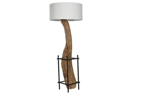 Lámpara de Pie Teca Hierro 200cm LA-217899