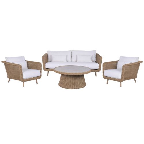 Conjunto de Jardín Ratán Sintético Blanco MB-221511