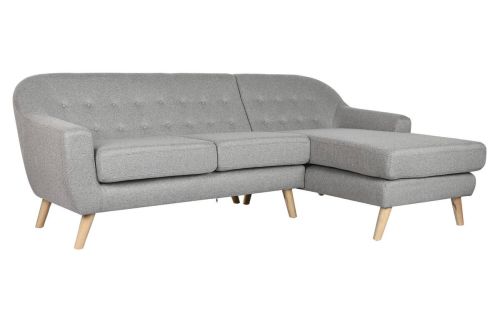 Sofá Chaise Longue Tapizado en Poliéster Color Topo MB-221697