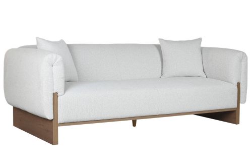 Sofá de Salón Tapizado en Poliéster Gris 220 cm MB-221801