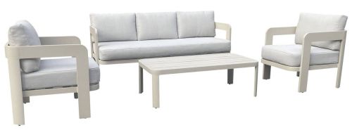 Conjunto de Jardín de Aluminio Arena con Cojines MB-224140