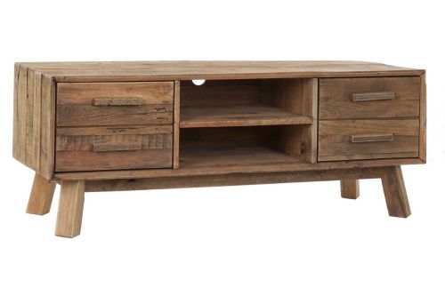 Mueble TV Estructura de Madera Reciclada de Pino con Cajones MB-164976