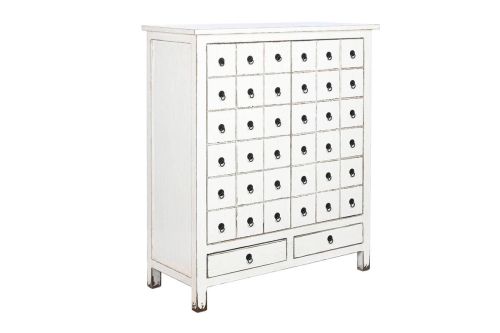 Armario de Madera de Olmo Lacado Blanco MB-202781