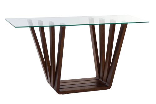 Consola Madera de Nogal con Cristal MB-204499