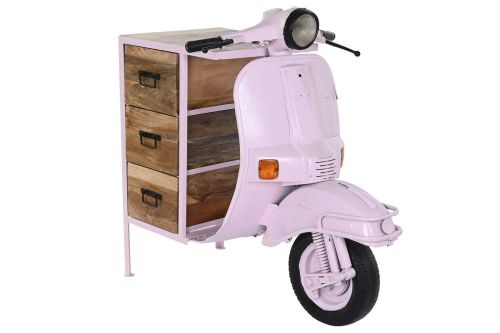 Cajonera Decorativa de Metal y Mango Moto Vespa MB-205013