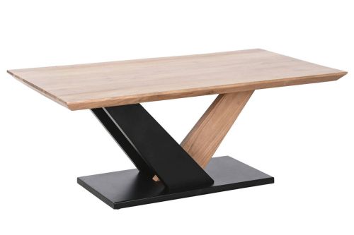 Mesa de Centro de Acacia con Patas de Metal MB-207410