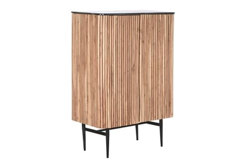 Aparador de Acacia con Mármol y Patas Metálicas MB-207416