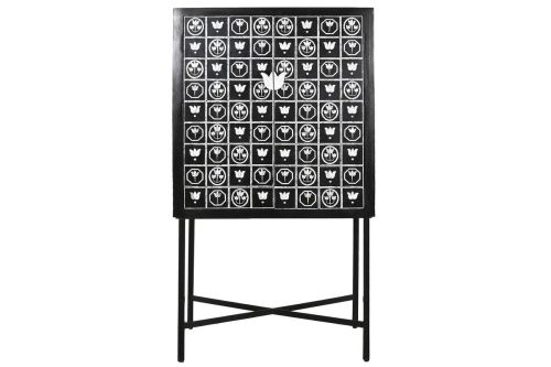 Mueble Bar Hierro y Hueso 80 cm Taracea Bicolor MB-208403