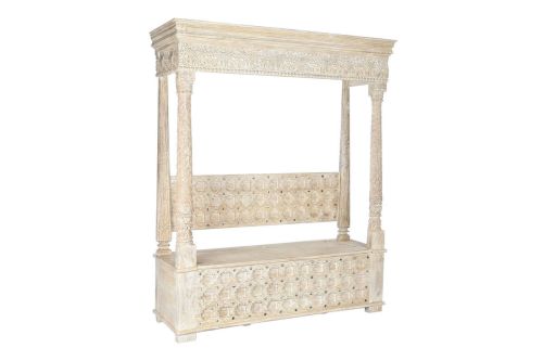 Banco de Interior en Madera de Mango Envejecido Natural MB-208591