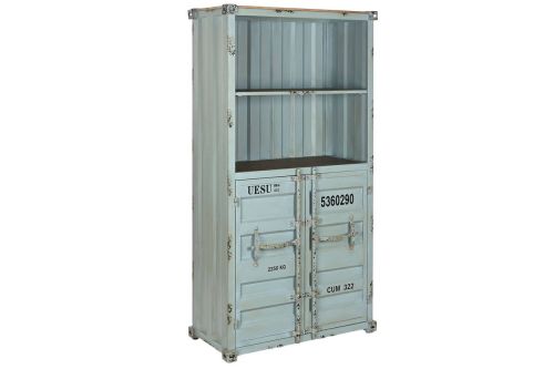 Estantería Industrial Metal y MDF Container Color Azul MB-217355