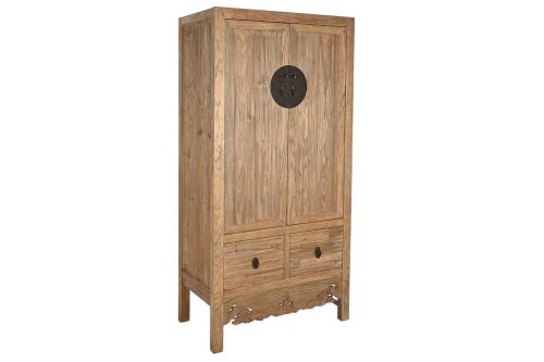 Armario de Madera Natural con Cajones MB-210641