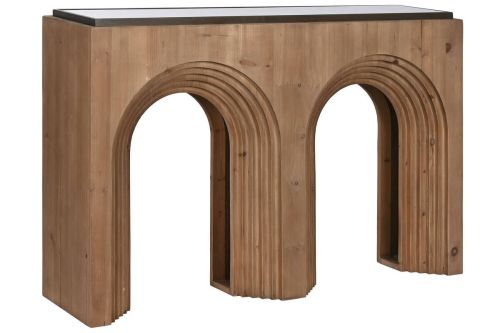 Consola en Madera de Abeto con Cristal MB-212218