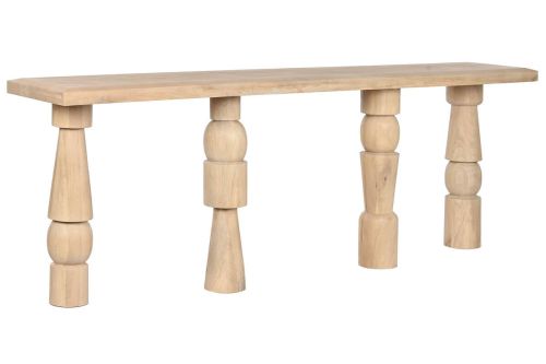 Consola de Madera de Mango Acabado Natural MB-212681
