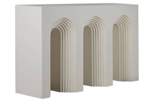 Consola de Madera de Mango Blanca 150 cm MB-213353