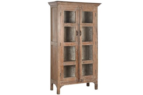 Vitrina de Salón de Madera Reciclada con Acabado Antiguo MB-213755