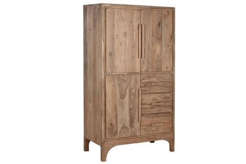 Armario de Madera de Acacia Marrón Claro MB-214726