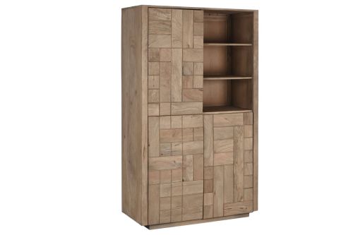 Estantería de Madera de Mango Natural 3 Puertas MB-215236