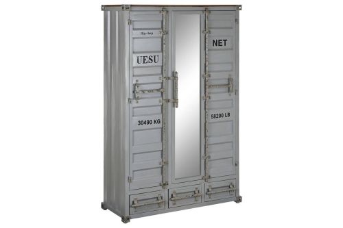 Armario Metálico 112 cm Gris Diseño Container MB-217357