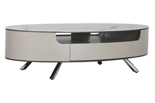 Mesa de Centro de Mármol Beige con Cajones MB-217636