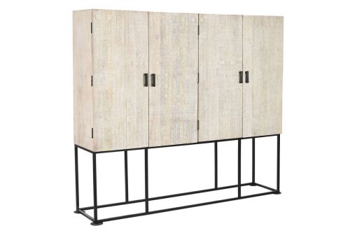 Armario de Madera de Mango Blanco 4 Puertas MB-219022