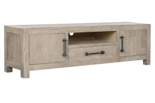 Mueble TV de Madera de Hevea con Metal 160 cm MB-219407