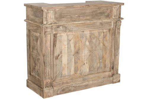 Mueble Bar de Mango Natural con Botellero MB-219421