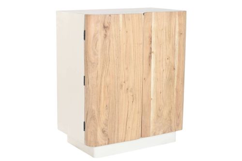 Botellero de Madera Natural con 2 Puertas MB-219443