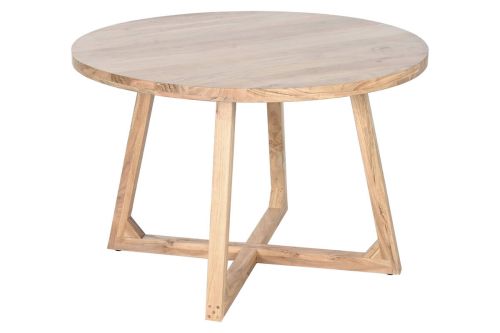 Mesa de Comedor Redonda 115 cm de Madera de Acacia MB-219457