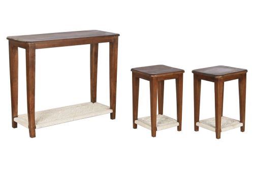 Consola con Mesitas Auxiliares en Madera de Mango MB-221671