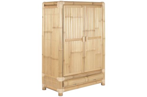 Armario de Bambú y Ratán Natural 2 Puertas MB-221750