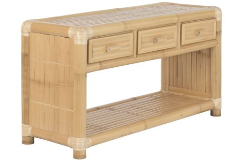 Consola de Recibidor de Bambú y Ratán Natural MB-221752