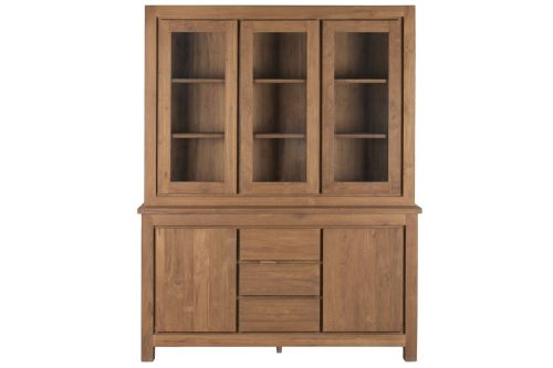 Vitrina Estructura de Madera Teca Reciclada con Cristal MB-221778