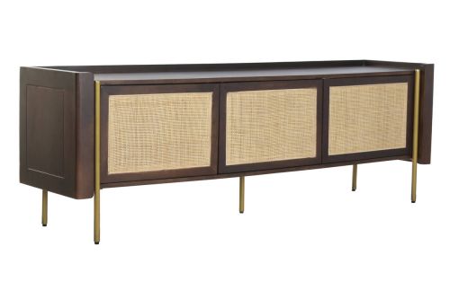 Mueble TV de Madera de Mango con Puertas de Fibra MB-222840