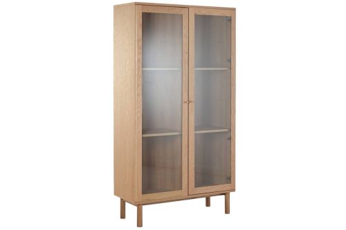 Vitrina de Cristal con Estructura MDF y Dos Puertas MB-223046