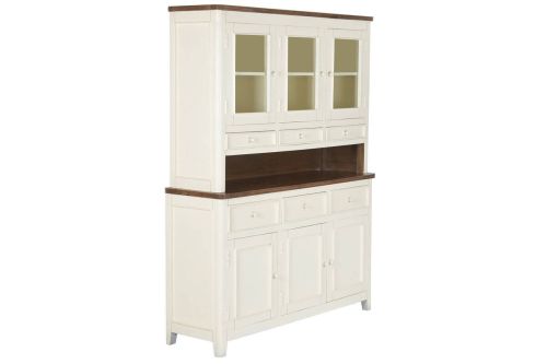Vitrina de Salón en Madera de Mango Color Crema MB-223563