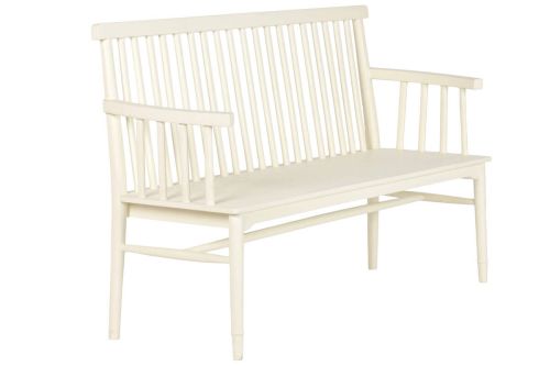 Banco en Madera de Mango y MDF color Crema 153 cm MB-223566